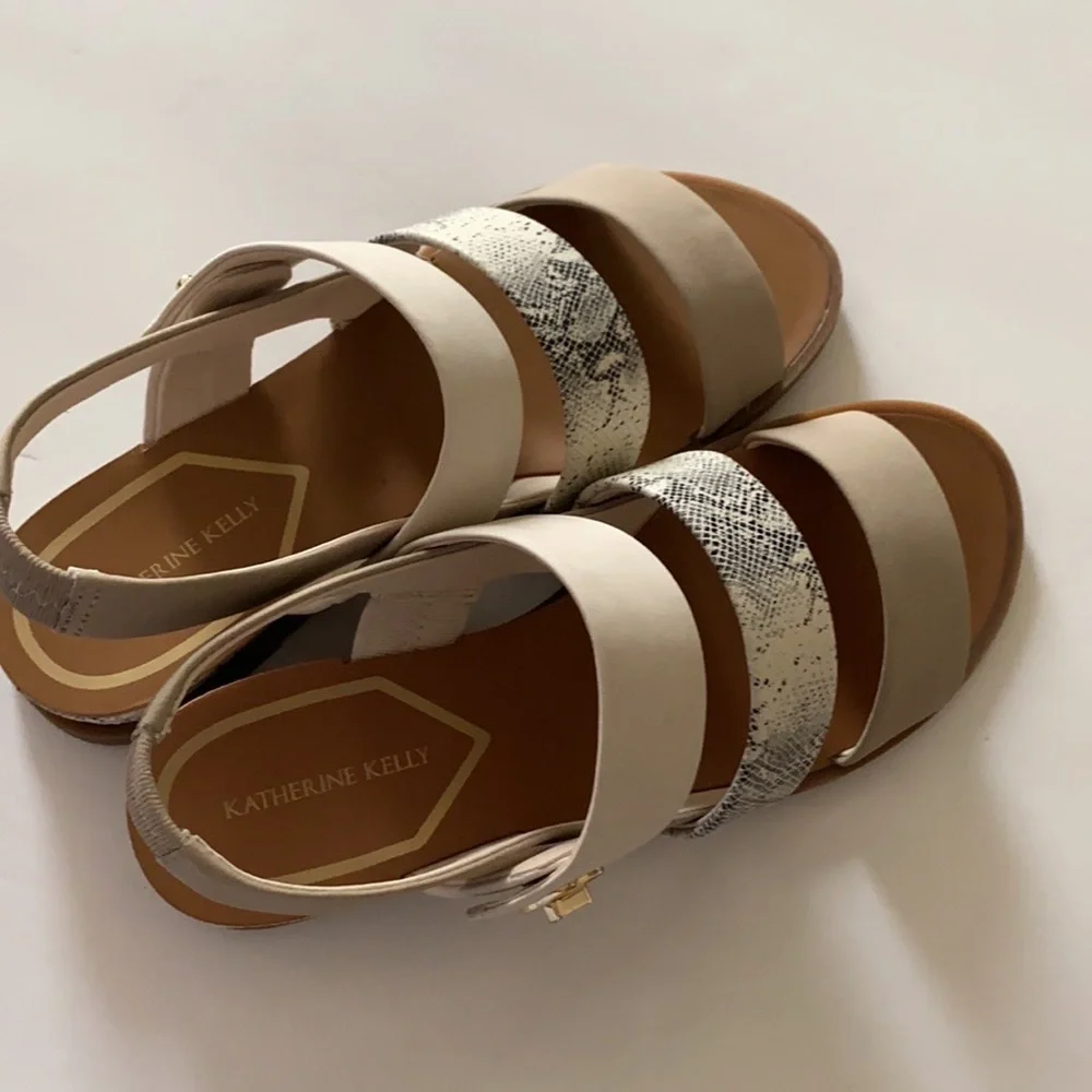 Katherine Kelly, Size 6.5M Women’s Josie Wedge Summer Sandals NEW